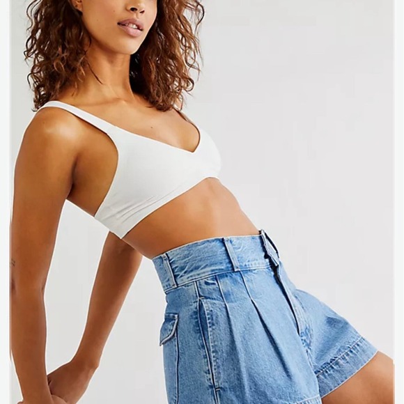 Edwin EUC Isla Denim Pleated Cotton Shorts size 28 - Picture 2 of 8